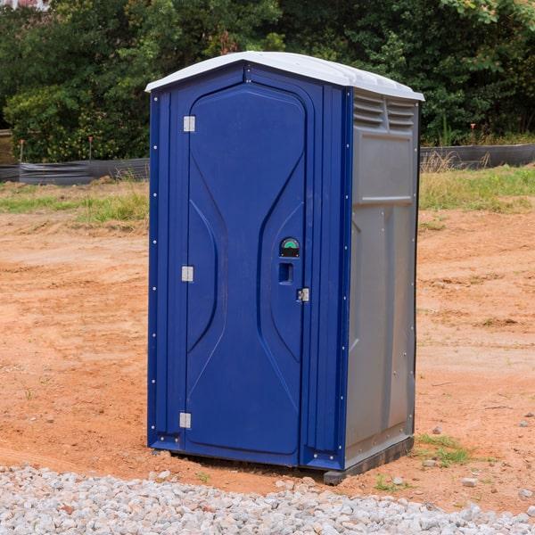 short-term porta potties should be serviced regularly, usually once a week